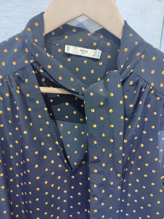 Vestido cuello lazo Mng