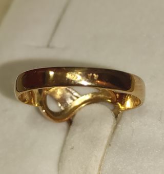 Sortija oro 18k blanco y amarillo