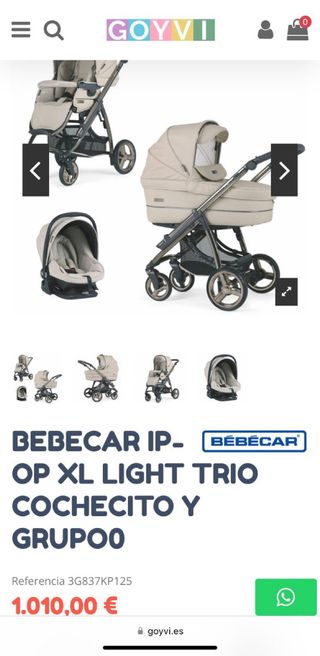 Carrito bebé. Maxicosi Bebecar IP-OP XL Trio.
