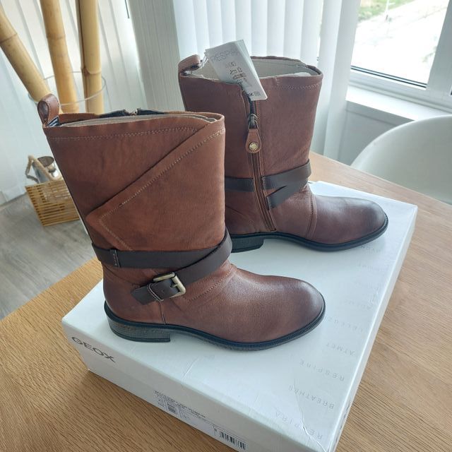 T37,5 Botas Geox Piel Nuevas marrones