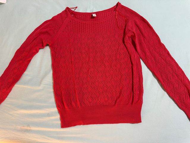 Maglia traforata corallo tg S Piazza Italia