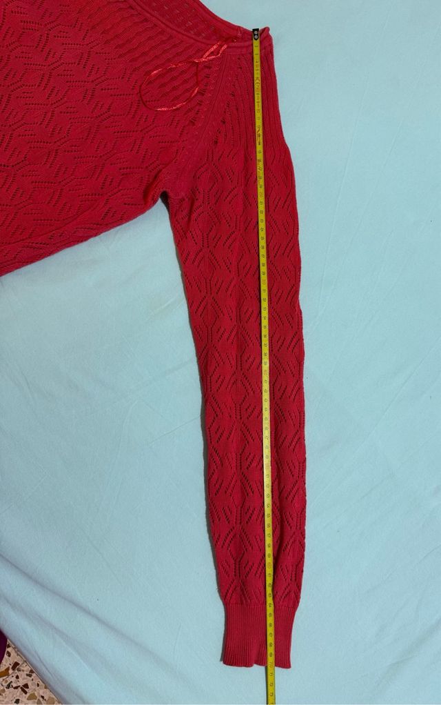 Maglia traforata corallo tg S Piazza Italia