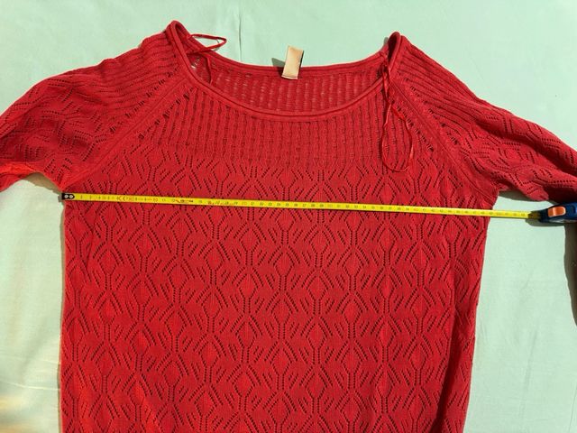 Maglia traforata corallo tg S Piazza Italia