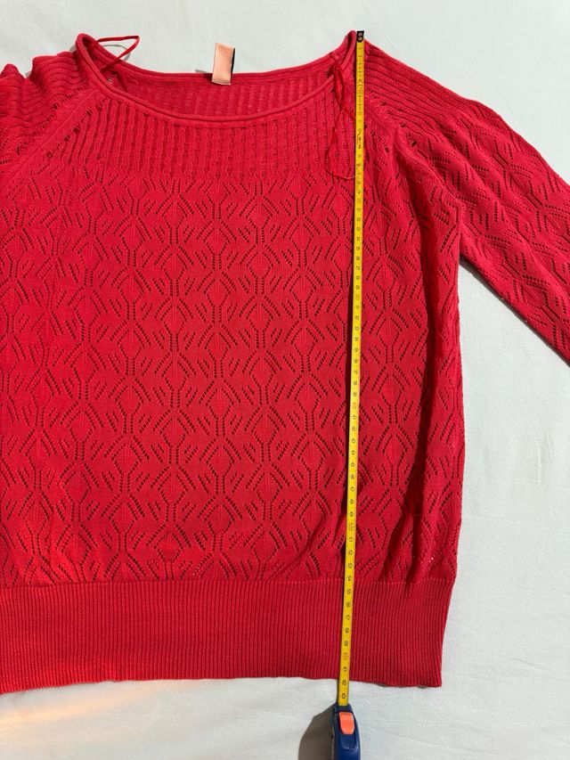 Maglia traforata corallo tg S Piazza Italia