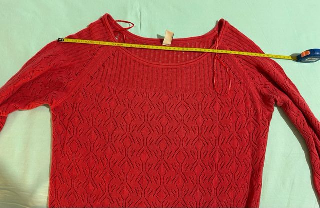 Maglia traforata corallo tg S Piazza Italia