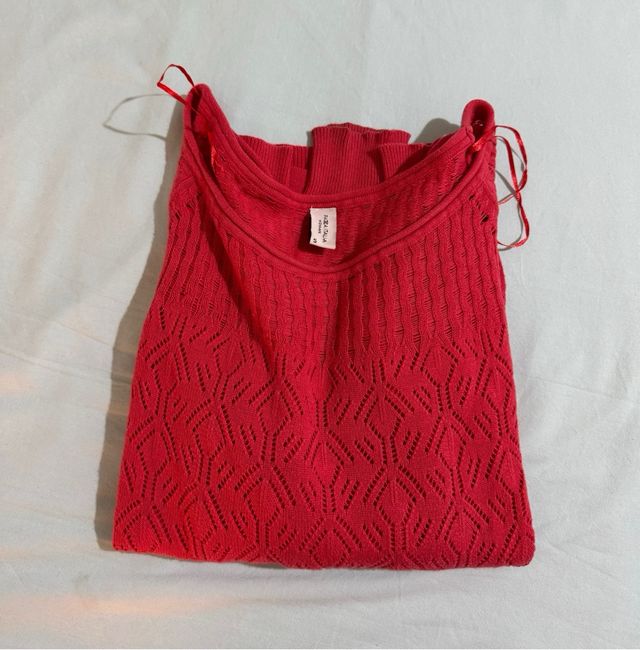 Maglia traforata corallo tg S Piazza Italia