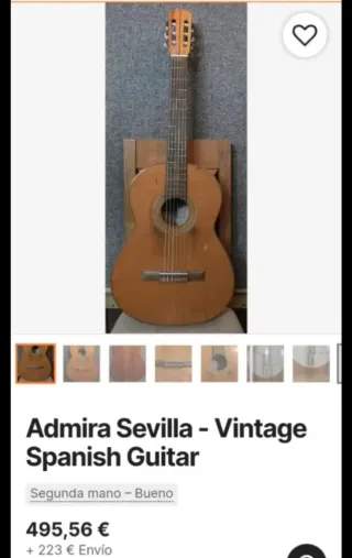 Guitarra Flamenca, Admira Sevilla años 60,coleccio