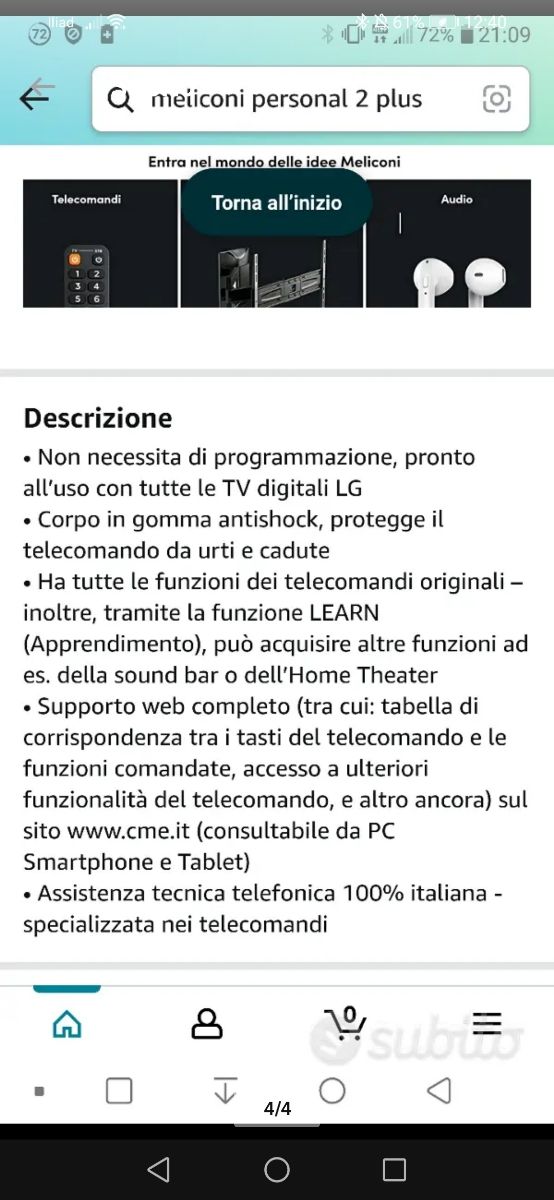 Telecomando melchioni personale 2 plu