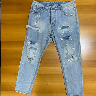 Apelone Jeans Ripped Denim Art Effetto Strappato