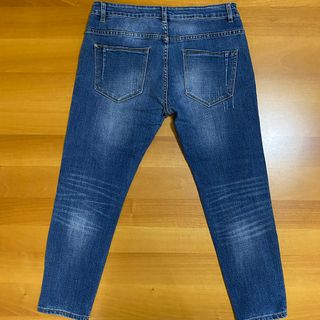 Jeans Ripped Strappi Effetto Strappato Blu Scuro