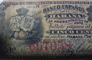 BILLETE DE 5 CENTAVOS. 1872. BCO ESPAÑOL HABANA 