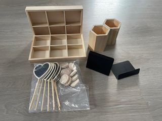 Set almacenaje y marcaje boda madera