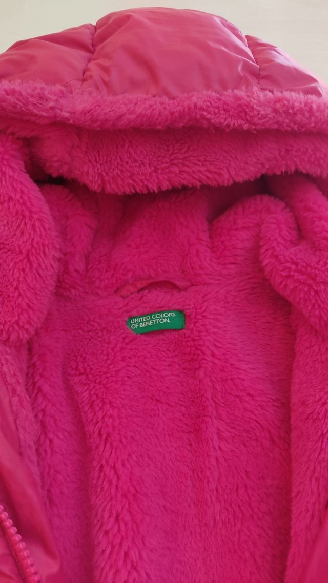 Anorak Benetton T 8-9 rosa fucsia
