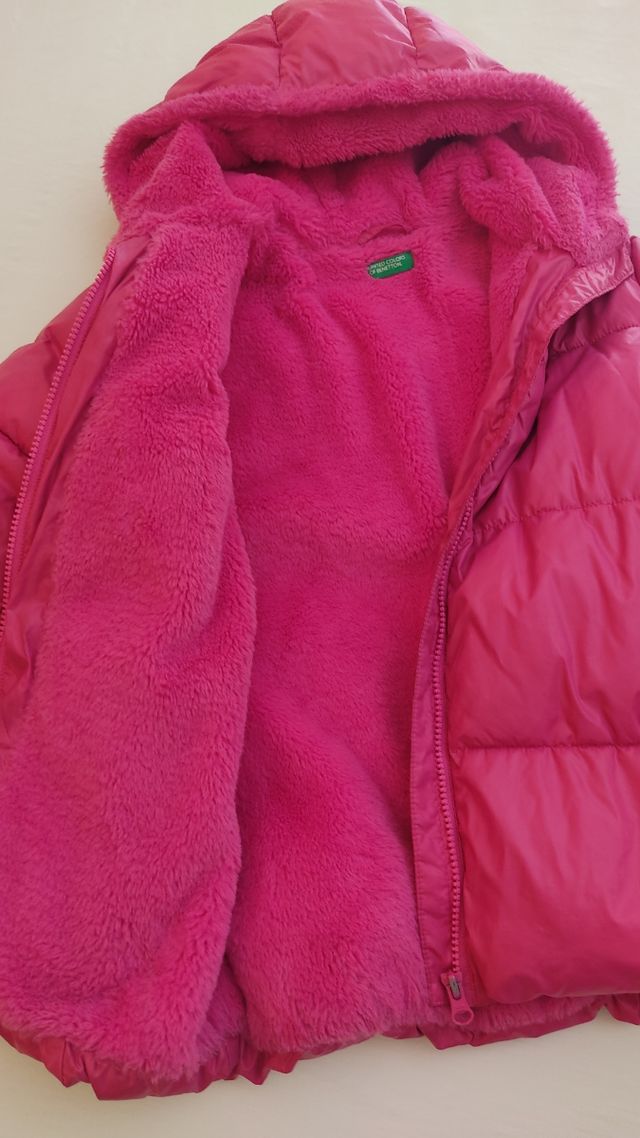 Anorak Benetton T 8-9 rosa fucsia