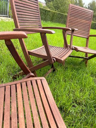 Sillas de teca de jardín (7)