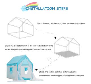 Tenda Gioco Bambini Castello Principessa casetta