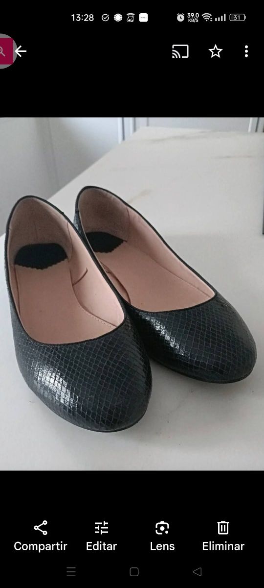 Zapato plano negro