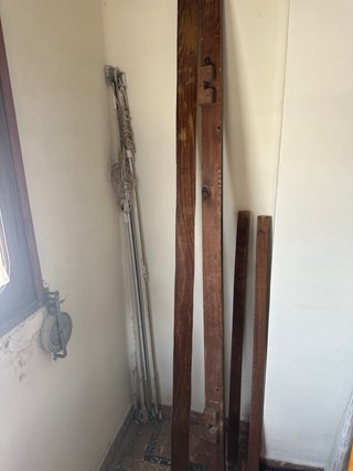 Cama de madera antigua completa