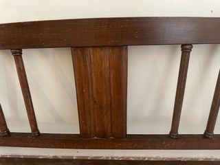 Cama de madera antigua completa