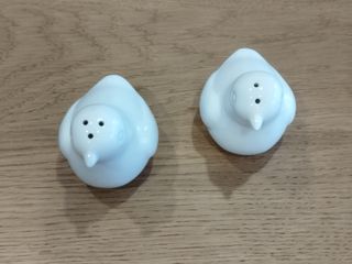 Conjunto saleiro + pimenteiro passarinhos