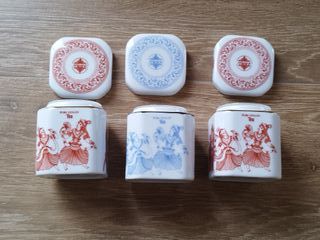 Conjunto de 3 frascos de cerâmica chinesa para chá