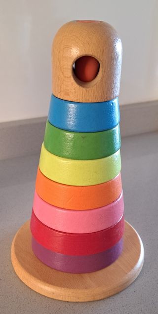 Juguetes Faros de madera y cubo