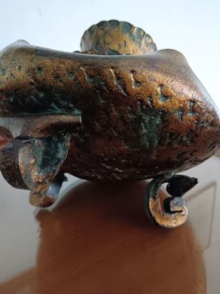 Portacandele in ferro battuto vintage