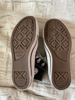 Converse negras sin plataforma talla 36