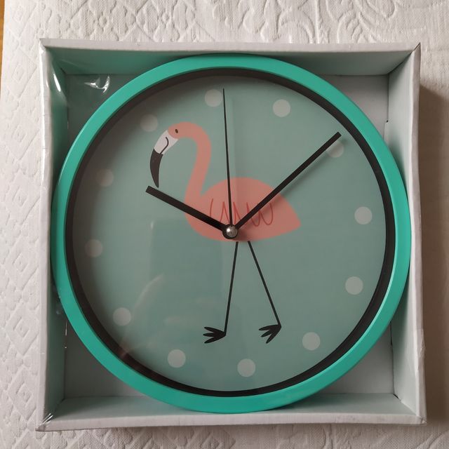 Orologio da parete con fenicottero