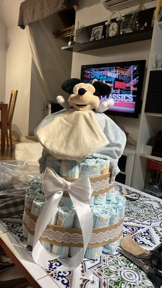 cestas y tartas de pañales bebe