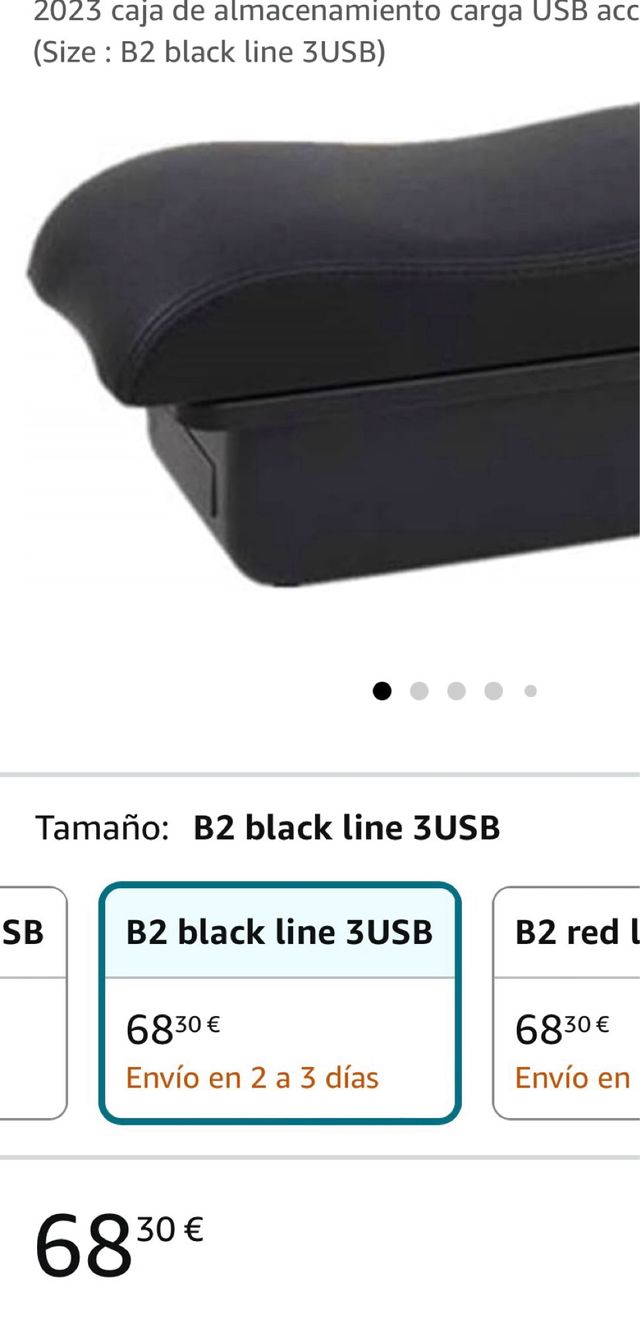 Reposabrazos para coche new black