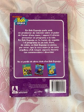 Libro bib esponja infantil en catalan