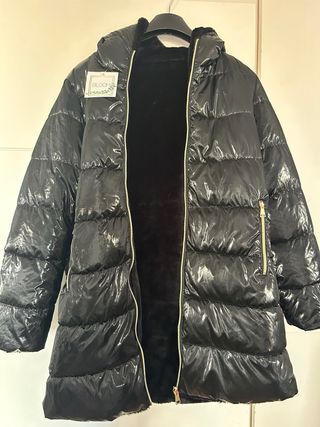 Precioso abrigo negro reversible XXL marca BLOOM