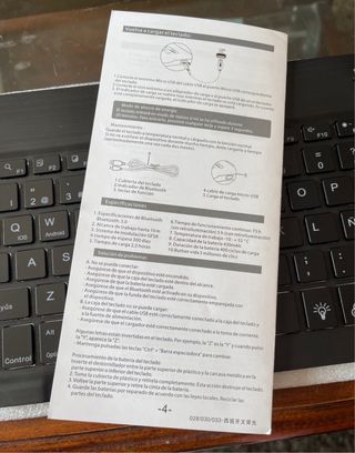 Teclado inhalámbrico tablet