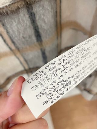 Chaqueta de cuadros Zara