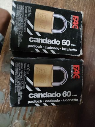  2 Candados Fac 60mm doble cierre 