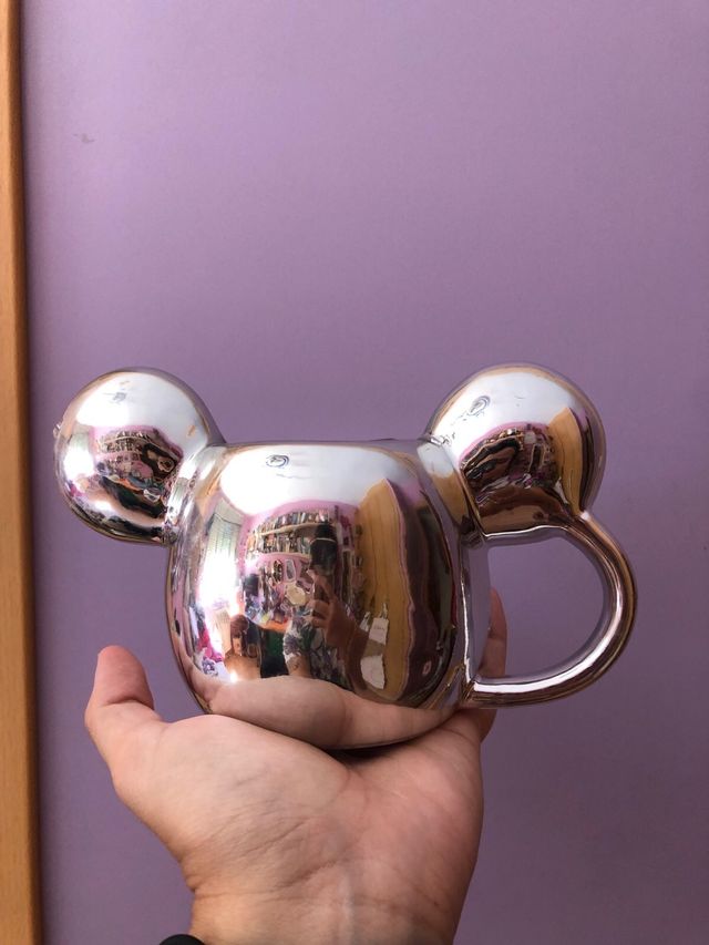 Taza plateada mickey
