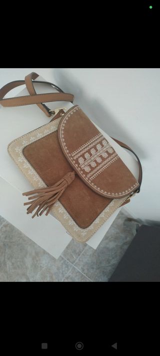 Bolso piel y serraje Parfois 