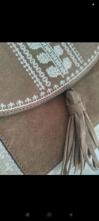 Bolso piel y serraje Parfois 