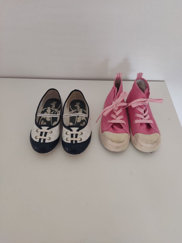Lote zapatos niña bailarinas zapatillas