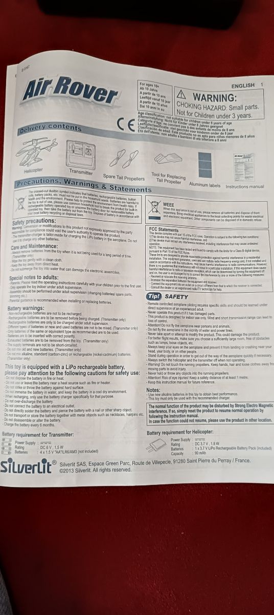 Helicóptero Air Rover a control remoto