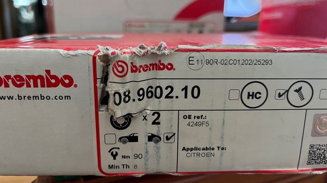 DISCOS DE FRENO BREMBO 08.9602.10