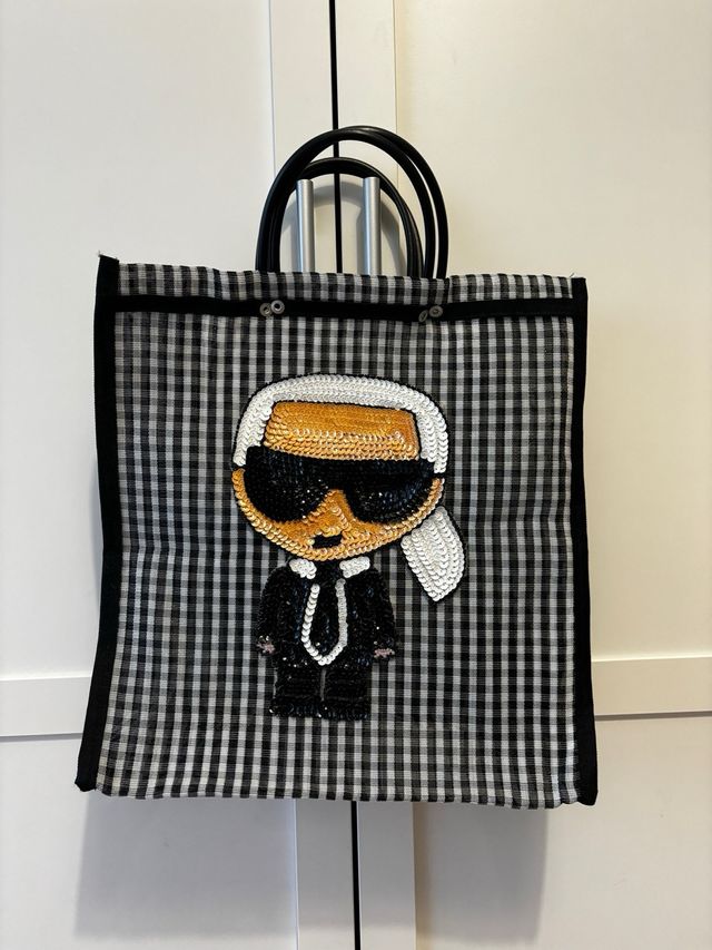 Bolso lentejuelas vichy