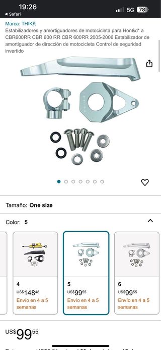 Soporte amortiguador manillar honda cbr