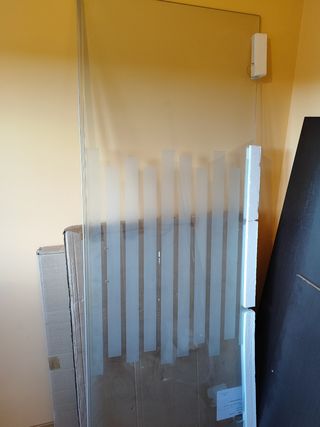 Puerta ducha mampara cristal bandas 67x185 cm.
