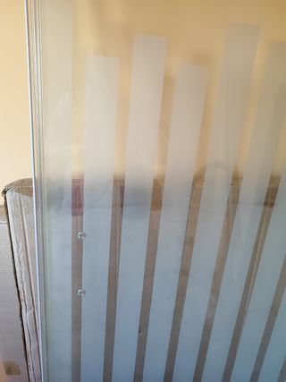 Puerta ducha mampara cristal bandas 67x185 cm.