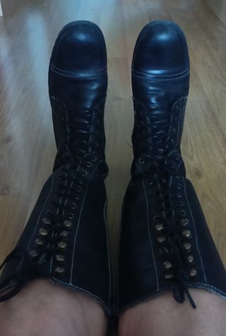 Botas altas de piel nº 40, color negro señora 
