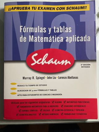Libro Fórmulas y tablas de Matemática aplicada