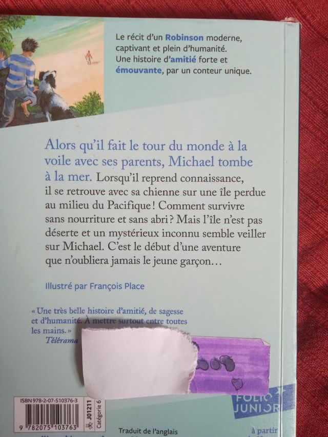 Libro francés Le royaume de Kensuké