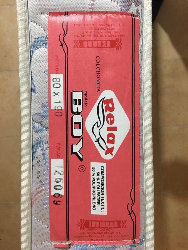 Colchón Relax cama nido 190*80 cm